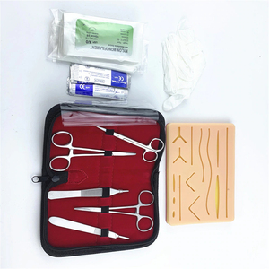 Trainings kit Deutscher Stahl Ledertasche <span class=keywords><strong>Medical</strong></span> <span class=keywords><strong>Surgical</strong></span> Dissect ing Chirurgische Naht Übungs kit Sutur Kit Medic <span class=keywords><strong>Instrument</strong></span>, CE