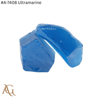 Nano Lab Grown Rough # Un Nanosital synthétique créé en laboratoire, de couleur bleu ultramarin, taille gemme, référence 7408