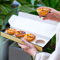 Vente en gros d'emballages personnalisés imprimés pour boîtes de Pastel de Nata, boîtes à tartelettes aux œufs, emballages pour boulangerie