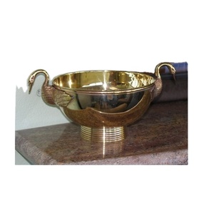 Bol en métal articles de table dorés de haute qualité maison hôtel Restaurant produits faits à la clientèle forme personnalisée de luxe - Product Image 1