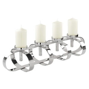 High Quality New the Round Metal Candle Holder Stand for Wedding Celebrations with Silver Finish for decoration - Product Image 1