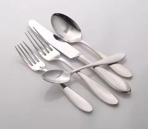 Ensemble de couverts en acier inoxydable de qualité supérieure pour hôtels, couverts réutilisables, café, steak, thé, dessert, couteau, cuillère, fourchette en argent - Product Image 5