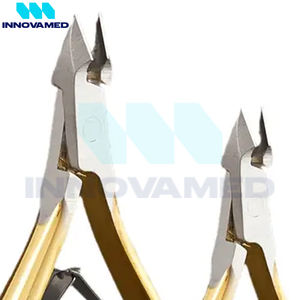 คีมตัดหนังกำพร้าใบมีดโค้งสเตนเลสสตีลทนทานผิวที่ตายแล้วทนทานน้ำหนักเบาสีทอง - Product Image 5