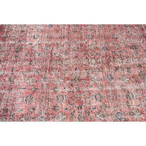 พรมขนาด 5.4x8.6 ฟุต, พรมตุรกีโบราณ, พรมสีแดงไล่เฉด - Product Image 5