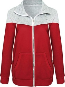 Vente en gros Sweats à capuche et sweatshirts personnalisés de haute qualité pour femmes Pull décontracté en coton de couleur unie Sweat à capuche modeste - Product Image 3