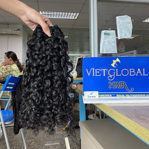 Wholesale Factory Price Double Drawn Hair Bundles Weft Burmese Curly Premium Quality Vietnamese Hair - Product Image 1
