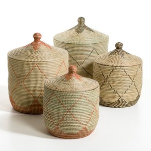 Cestas de almacenamiento de algas marinas de lujo de fábrica de Vietnam contenedores decorativos de lavandería en forma de círculo multifunción - Product Image 4