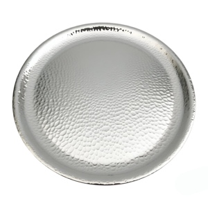Plateau de service en métal vintage en émail martelé design traditionnel en aluminium gravure personnalisée pour la maison hôtel service de nourriture - Product Image 1