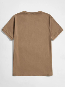 Men's Loose Fit Anti-Wrinkle 180g Blank Short Sleeve O-Neck T-<b>Shirt</b> 100% Cotton Worsted <b>Gothic</b> - Product Image 6