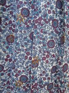 Vestido de manga 3/4 para mujer con cuello en V de color informal con estampado de bloque de mano de algodón con estampado hermoso de último diseñador a la venta - Product Image 3