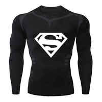 Logo personnalisé Haut de compression à manches longues pour hommes, vêtements de course serrés à col montant et séchage rapide protégés contre les UV, vêtements de jogging