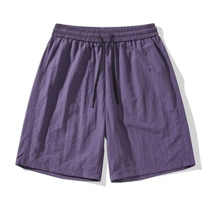 Pantalones Cortos de Algodón para Hombre, Shorts Deportivos Informales de Color Sólido, Secado Rápido, Tabla de Playa y Surf, Cintura Elástica - Product Image 4