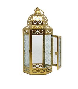 Magnifique lanterne marocaine du Ramadan en métal durable pour la décoration de la maison, utilisation en célébration, offrant une lumière douce et élégante pour la famille - Product Image 4
