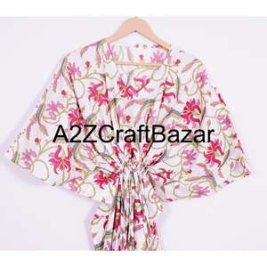 Vestido Midi Ajustado de Algodón 100%, Cuello en V, Manga Corta, Estampado Floral con Volantes, Corte Regular, Transpirable, para Fiestas de Verano - Product Image 3