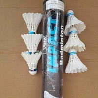 Volants de badminton en plumes indiennes de haute qualité - Légers, professionnels, écologiques, lot de 6, prix économique