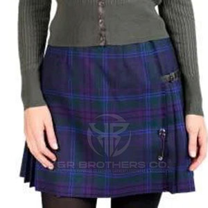 Kilt de tartán ligero para mujer con tela suave y combinaciones de colores vibrantes Kilt de tartán hecho a mano para mujer - Product Image 5