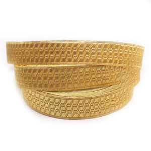 Biais et dentelle fantaisie en mylar doré de haute qualité, 40 mm, avec motif à carreaux, pour uniformes et accessoires d'infanterie - Product Image 5