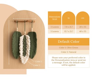 Tapiz de Macramé con Forma de Hoja Verde con Cuentas para Decoración de Entrada, Pasillo o Habitación, Decoración Elegante para el Hogar, Estilo Indio - Product Image 4