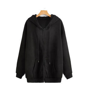 เสื้อฮู้ดดี้แขนยาวทรงโอเวอร์ไซส์คุณภาพสูงสำหรับผู้หญิง ออกแบบสไตล์สตรีทแวร์ สามารถปรับแต่งโลโก้ได้ - Product Image 6