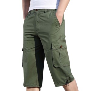 Pantalones cortos de chándal chinos ajustados unisex, ropa informal personalizada para hombre, pantalones cortos Bermudas de algodón transpirable con logotipo en la cintura - Product Image 1