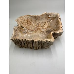 Vase en bois pétrifié naturel fait main jusqu'à 40 cm, décoration intérieure de luxe avec grande coupelle décorative - Product Image 2