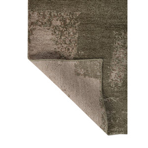 Alfombra Entropy Green de Lana y Seda de Bambú Anudada a Mano, 10mm, Rectangular, Abstracta, para el Hogar, Pasillo, Sala de Estar, Técnicas Hechas a Mano - Product Image 5