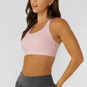 Nouvel Arrivage – Soutien-gorge de Sport Personnalisé à Marque Privée pour Femme, Bretelles Croisées, Sans Coutures, Extensible Bidirectionnel, Yoga, Gym, Fitness, Coupe Courte - Product Image 3