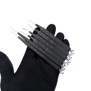 Pinzas para Pestañas de Venta Caliente con Estilo Personalizado, Pinzas para Extensión de Pestañas de Marca Privada, Acero Inoxidable Japonés de Marca Privada Personalizada - Product Image 4