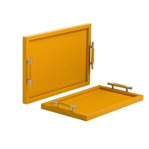 Servir de délicieux plats nourriture et dessert dans les hôtels conception d'incrustation d'os plateaux de service en bois plateau de service en bois fabriqué à la main - Product Image 5