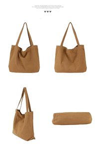 Sacs de shopping en toile de coton doux écologiques réutilisables de haute qualité personnalisés à ouverture supérieure avec bandoulière 3L+ de capacité - Product Image 5