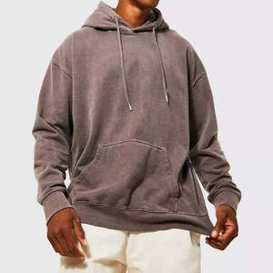 Nouveaux sweats à capuche pour hommes tendance délavés à l'acide 100% coton respirant Logo personnalisé Service OEM Automne Vente chaude Sweats à capuche surdimensionnés - Product Image 3