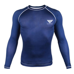 Best Selling Custom Made Premium Polyester Nylon Made Men's <b>Rash</b> <b>Guard</b> Fight Training Breathable Good Quality <b>MMA</b> <b>Rash</b> <b>Guards</b> - Product Image 1