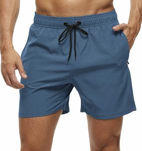 Pantalones cortos deportivos de estilo deportivo para hombre, diseño de malla transpirable de secado rápido, cierre de cintura elástica media, superventas, pantalones cortos informales de lona - Product Image 1