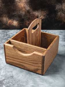 Best Rustic Acacia Beech Wood <b>Utensil</b> Holder Kitchen Top Wooden Caddy for Tableware Storage Holders <b>Racks</b> Manufactured Exported - Product Image 6