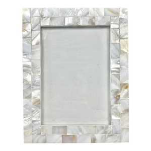 กรอบรูปตกแต่งทรงสี่เหลี่ยมผืนผ้า ทำมือ เป็นมิตรกับสิ่งแวดล้อม ผลิตจากเปลือกหอยมุกธรรมชาติของอินเดีย รับทำตามขนาด สี และโลโก้ สำหรับใช้ในบ้าน/สำนักงาน - Product Image 6
