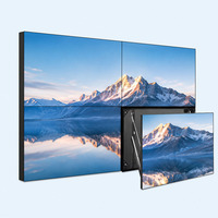 Özelleştirilmiş 55 İnç 2x2 LCD Video Duvarı Ayaklı Yer Tipi / A+ Panel 4K UHD Büyük Format Animasyon Asansörler İçin