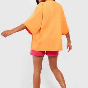 Camisetas Holgadas de Verano 2025 al por Mayor para Mujer, de Manga Larga, Estilo Urbano, con Logotipo Personalizado, 100% Algodón Transpirable - Product Image 5