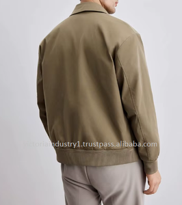 Kore tarzı katı yaka düğmesi fermuarlı cebi ve Patchwork tasarım erkek bahar yönetici ceket ile adam ceketler mont - Product Image 2