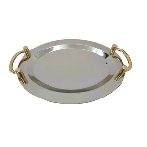 Handcrafted Wooden Serving <b>Tray</b> Unique Style Food Dessert Server <b>Tray</b> Metal Serving Home Hotel Restaurant Serving Plate - Product Image 5