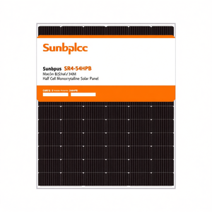 Panneau solaire monocristallin bifacial à demi-cellules Sunplus SR4-54HPB 390M noir - Product Image 2