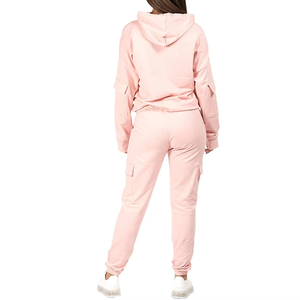 Conjunto de Sudadera con Capucha y Pantalones Deportivos de 2 Piezas de la Mejor Calidad, Algodón de Primera Calidad, Bolsillo con Solapa, Manga Larga, Conjunto Deportivo para Mujer - Product Image 2