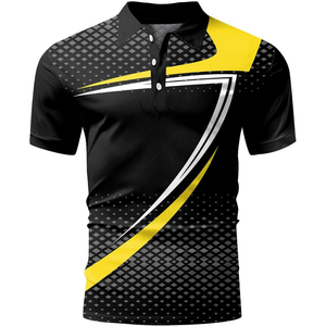 Camisa de Golf Personalizada de Alta Calidad, 100% Algodón Ecológico, de Secado Rápido, con Cuello Tipo Blade, para Hombre, Sublimada, al por Mayor - Product Image 4