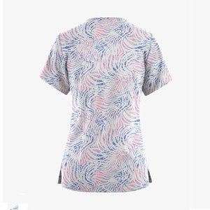 Tenues médicales pour femmes, blouses d'infirmière en polyester extensible, uniformes d'hôpital, chemise à lacets - Product Image 4