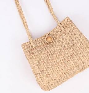 Bolso de Mano de Jacinto de Agua, Bolso Tejido a Mano Elegante y Ecológico, Bolso de Hombro Mediano - Product Image 3