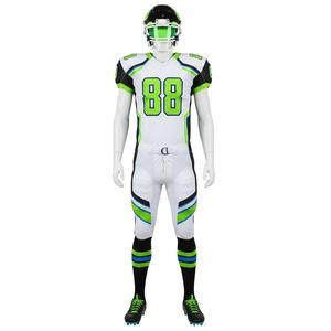 ชุดยูนิฟอร์มอเมริกันฟุตบอลแบบสั่งทำพิเศษ ชุดเต็ม กางเกงขาสั้น แห้งเร็ว ระบายอากาศได้ดี น้ำหนักเบา พร้อมหมายเลขผู้เล่น โลโก้ และชื่อทีม - Product Image 1