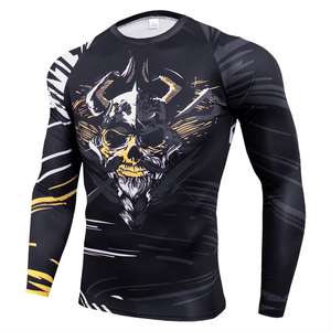 Nouveaux rashguards pour hommes adultes en spandex/polyester, logo personnalisé, séchage rapide et respirant, écologiques, vente en gros - Product Image 3