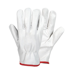 AB GRADE Gants de moto en peau de vache pour conducteur de camion et de remorque avec manchette renforcée antidérapante en cuir de 10 pouces - Product Image 2