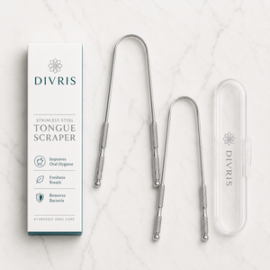 ที่ทำความสะอาดลิ้นรูปตัวยูสองด้าน Divris Copper พร้อมด้ามจับแบบมีลายและปลายทรงกลมเพื่อสุขอนามัยในช่องปาก - Product Image 5