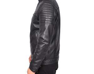 Gran oferta, chaqueta de cuero Bomber genuino de nuevo diseño para hombre, soporte de camuflaje, ropa de calle de manga completa transpirable ecológica - Product Image 3