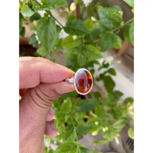 Natural <b>Garnet</b> Topaz <b>Ring</b> 925 Sterling <b>Silver</b> Handmade Gemstone Jewelry Wholesale Supplier - Product Image 5